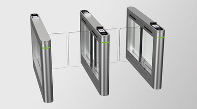通道闸RG203双通道短面板太空灰